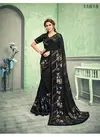 Black Colour Norita Felicity Sequins Embroidery Work Foil Printed Fab Party Wear Lycra Saree 11618